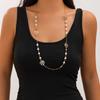 Internet Celebrity Style Woman Choker Neck Jewelry Pearl Women's Chain Aesthetic Necklaces Long Ball Stainless Steel Personality