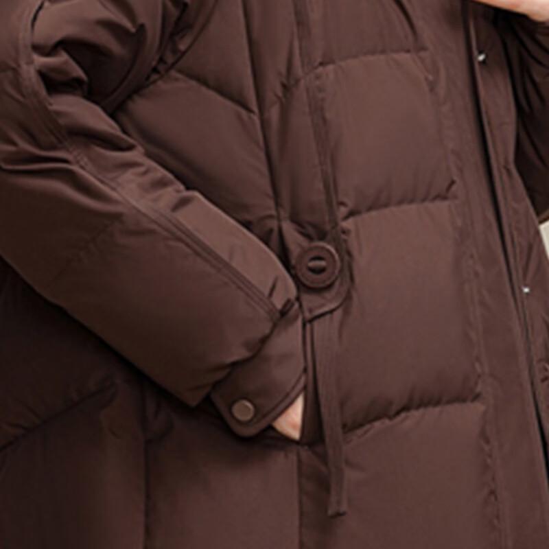 Xue Zhong Fei Women's Long Winter Down Jacket with Detachable Hood