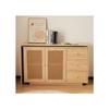 Bureau - - Table d'angle en L - Blanc - 3 armoires - Design contemporain