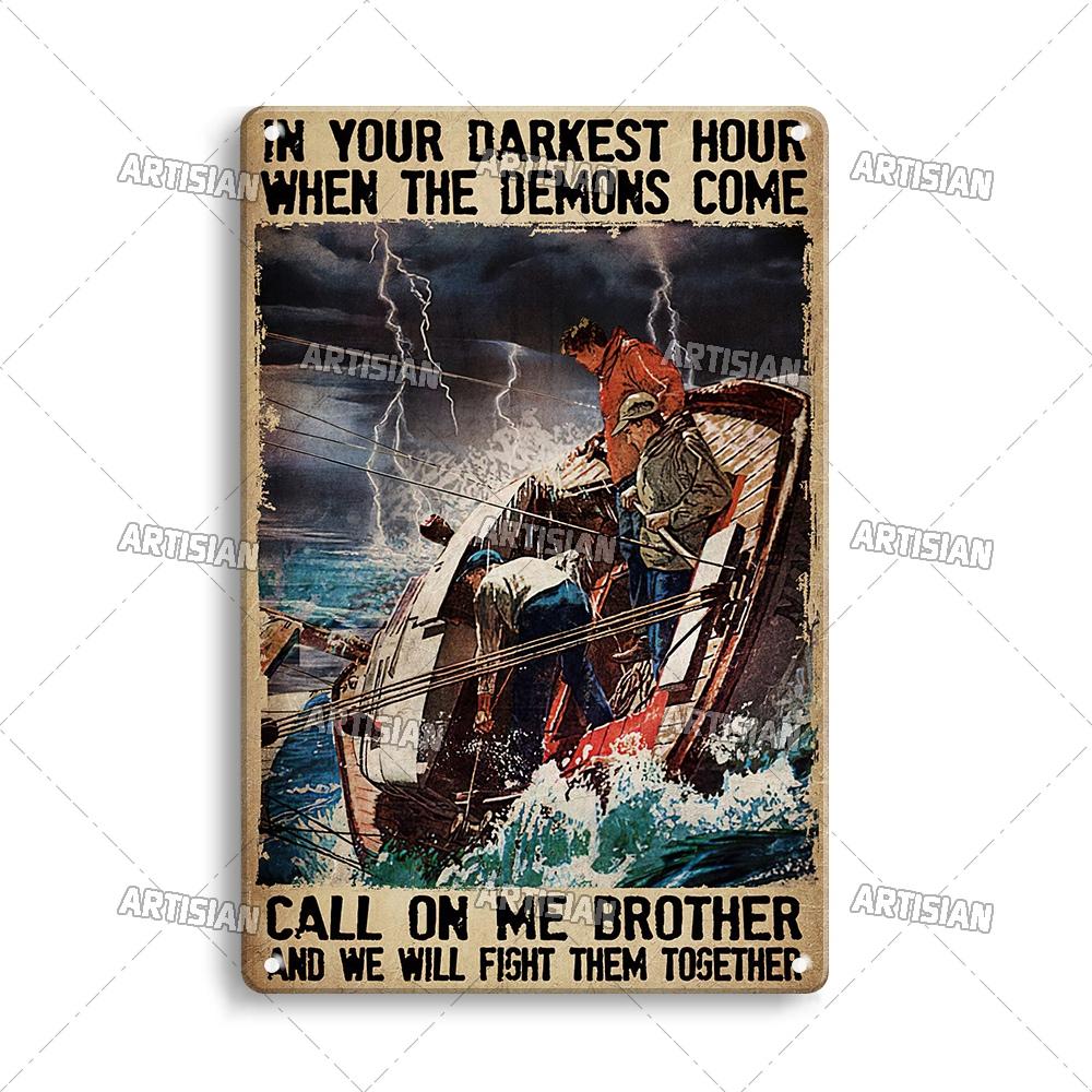 Handwerker Job Vintage Metallposter Matrose Metallschild Segeln Rostige Dekorative Blechplakette Wanddeko Garage Bar Pub Club Küche