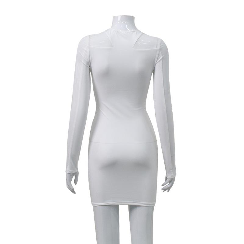 Elegant Women Midi Dress V-neck Lace Stitching Long Sleeve Bodycon Dress  Plus Size Waist Tight Slim Dress Clubwear Buy cheaply on Joom