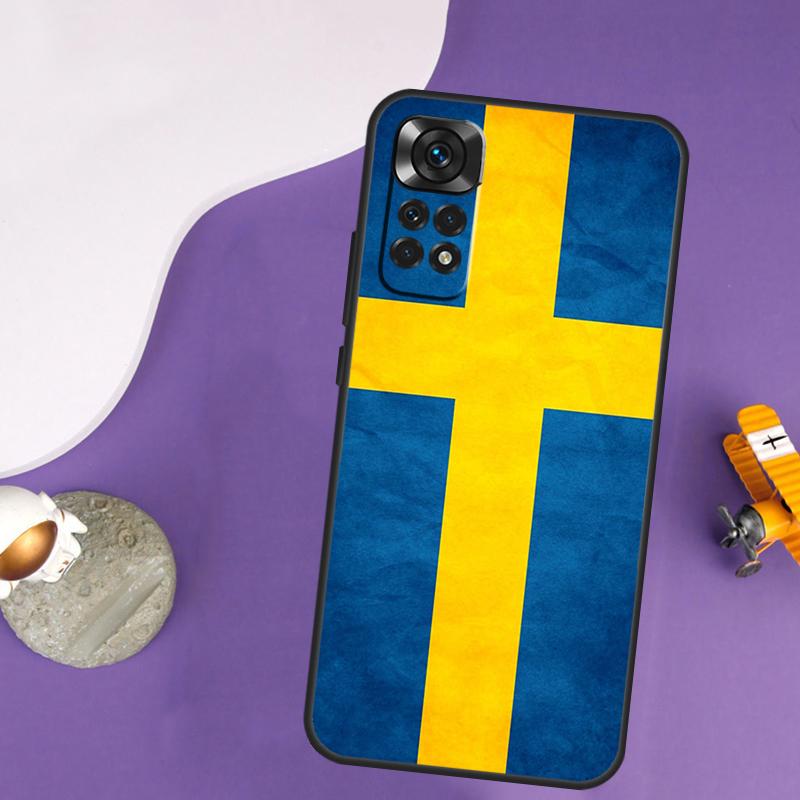 

Чехол со шведским флагом для Xiaomi Redmi Note 13 Pro 14 12 9 10 11 Pro 10S 11S 12S Redmi 14C 13C 10C 12C Redmi Note 12 Pro 5G
