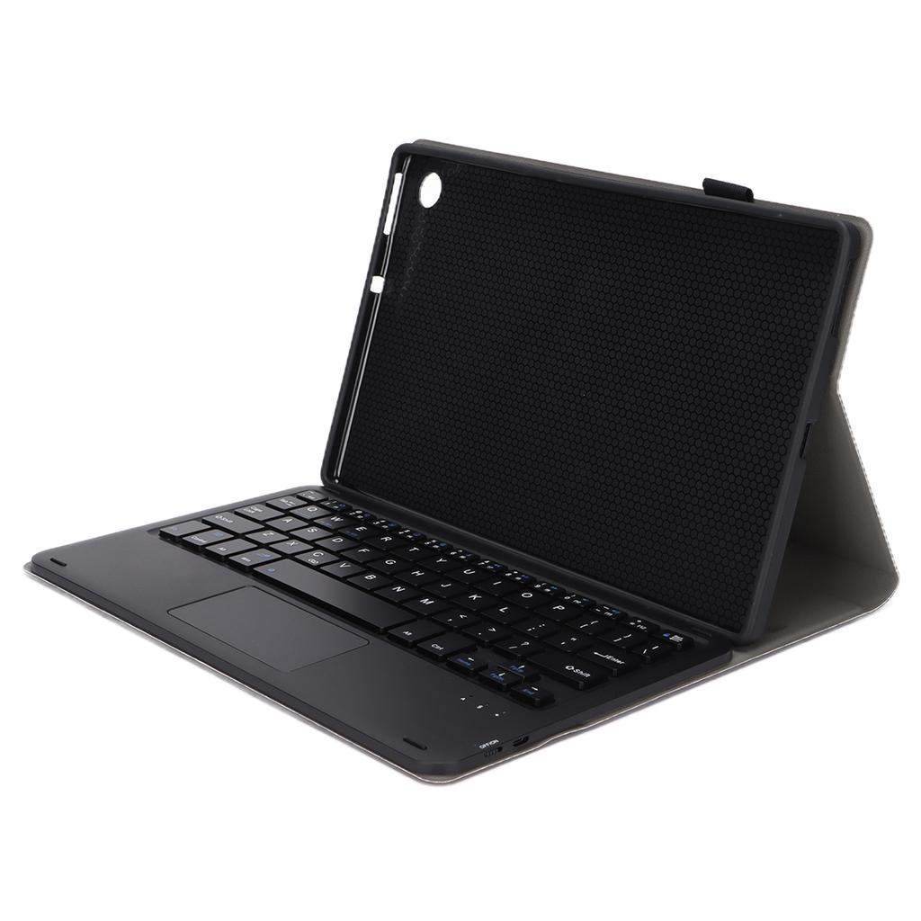 Wireless Removable Keyboard Touchpad Computer Accessories with PU Leather Case for Lenovo M10 FHD Plus 10.3in X606FBlack