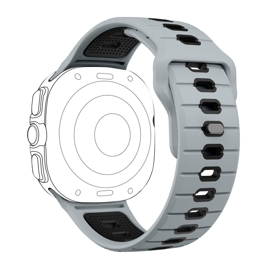 Silicone Strap with Horizontal Stripes for Galaxy Watch 7 Ultra sports strap breathable and comfortable Watch Band