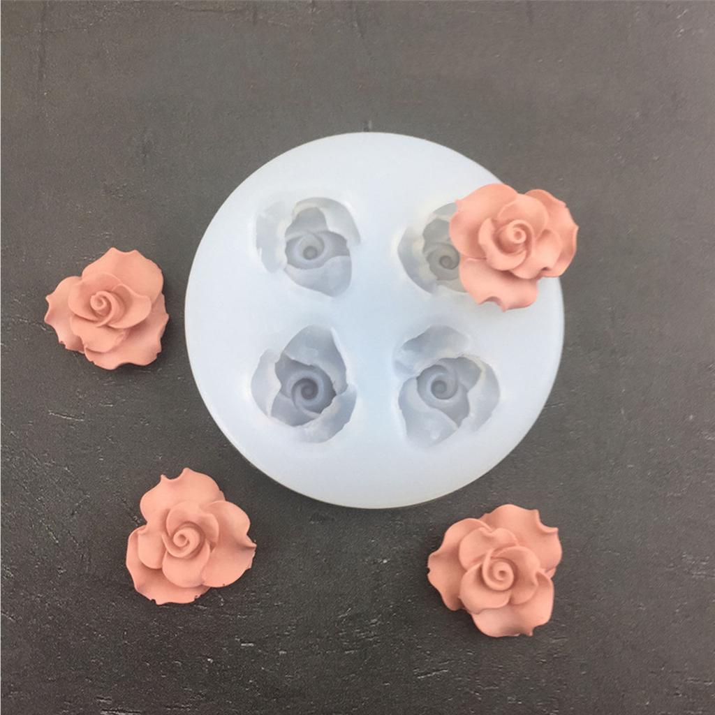 Silicone Chocolate Moulds Curled Rose Shaped Candy Molds Baking Tools Non-stick Silicone Material for Kitchen DIY Baking