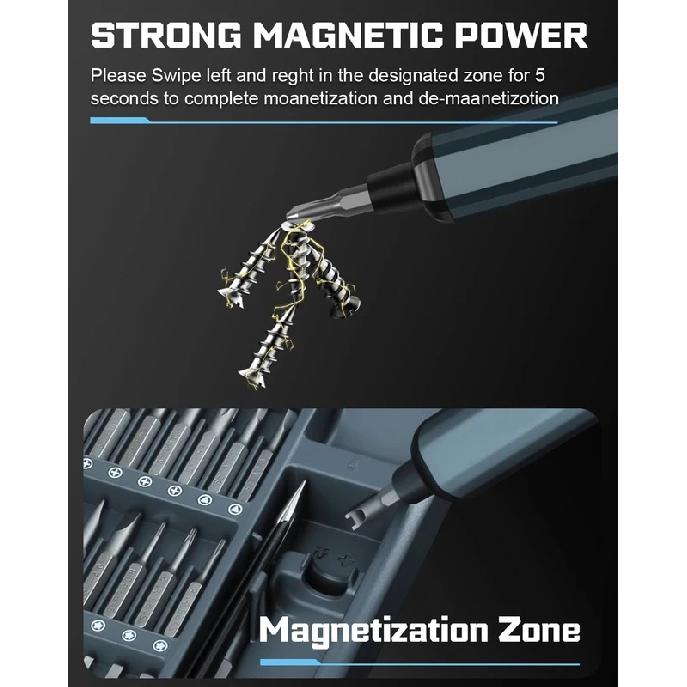 68 In 1 Electric Screwdriver Set 5 Torque Settings Precision Power Tool Magnetic Screw Driver Bits for iPhone Glasses Watch PC
