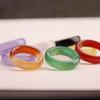 Vielseitig Mode Neu Stein Achat Ringe Minimalistisch Anhänger Mehrfarbig Elegant Schmuck Party Geschenk Freundin Hohe Qualität Beliebt