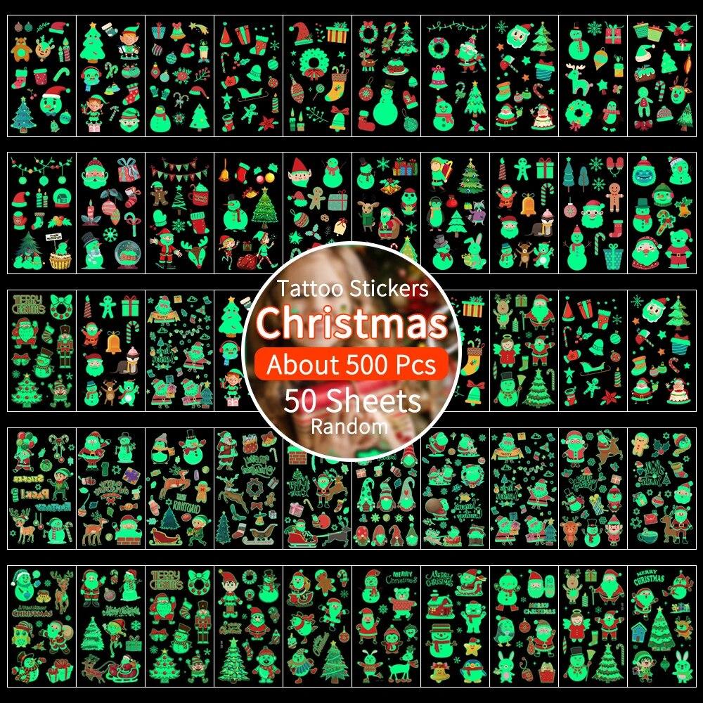 100pcs Halloween Christmas Creative Sticker Water Bottles Laptop Phones Luggage Festive Air Style Waterproof For Adults Teen