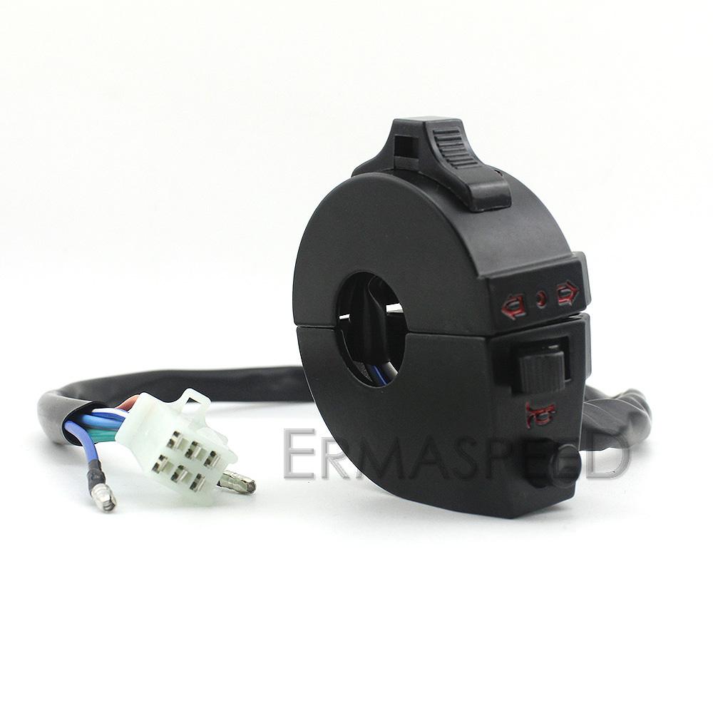 22–25 cm Universal-Motorrad-Lichtschalter, Hi/Lo-Beam, Motorradzubehör, Aluminium-Lenkerschalter für Motorrad, Straße