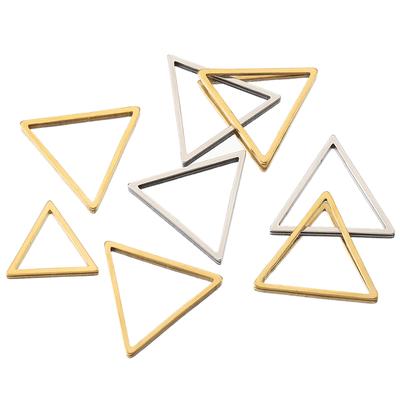 20 pièces Charms Pendentifs Cadre Triangle en Acier Inoxydable pour Boucles d'Oreilles Collier Bracelet Fabrication de Bijoux DIY Accessoires Vente en Gros