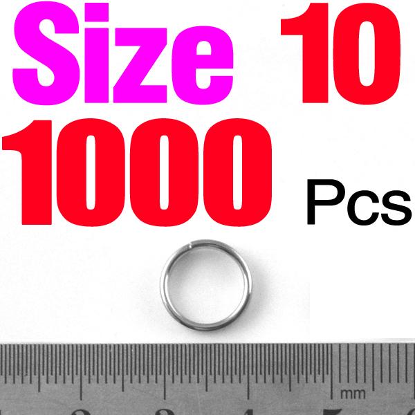 MNFT 1000PCS Tackle Swivel Snap Stainless Steel Fishing Split Rings Fish Connector New