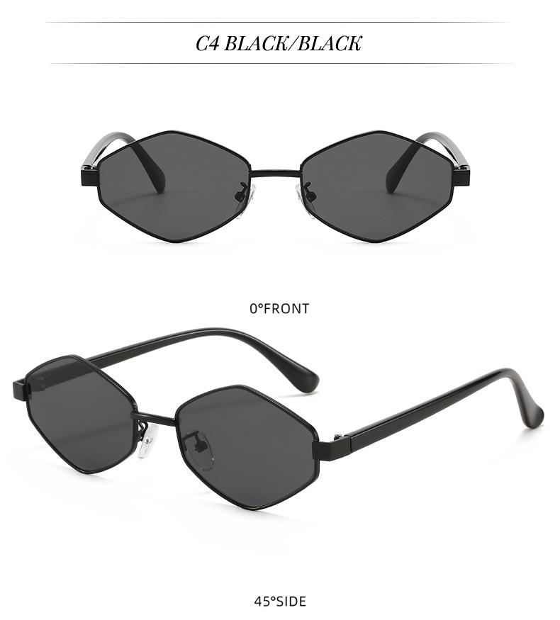 High-End Cross-Border Diamond Metal Sunglasses - Trendy Runway Style with UV Protection