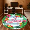 1pc Flamingo Tropical Round Chair Mat Area Rug - Non-Slip, Floor Mat for Office, Bedroom, and Indoor Decor C1125264