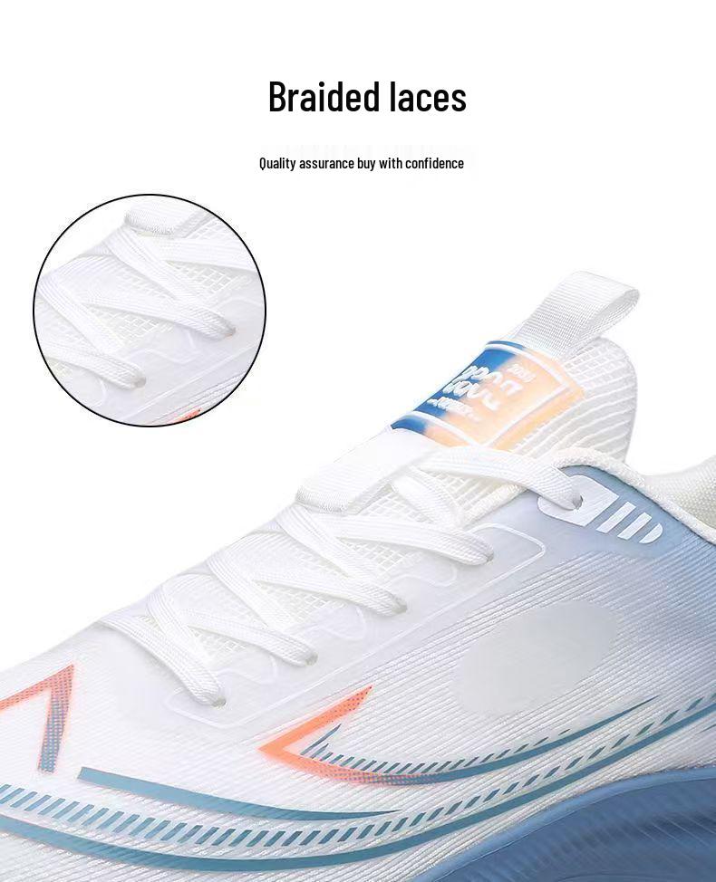 Men's Lightweight Mesh Sneakers: Breathable, Non-Slip, Fashionable, Casual Shoes with Thick Sole for Running.