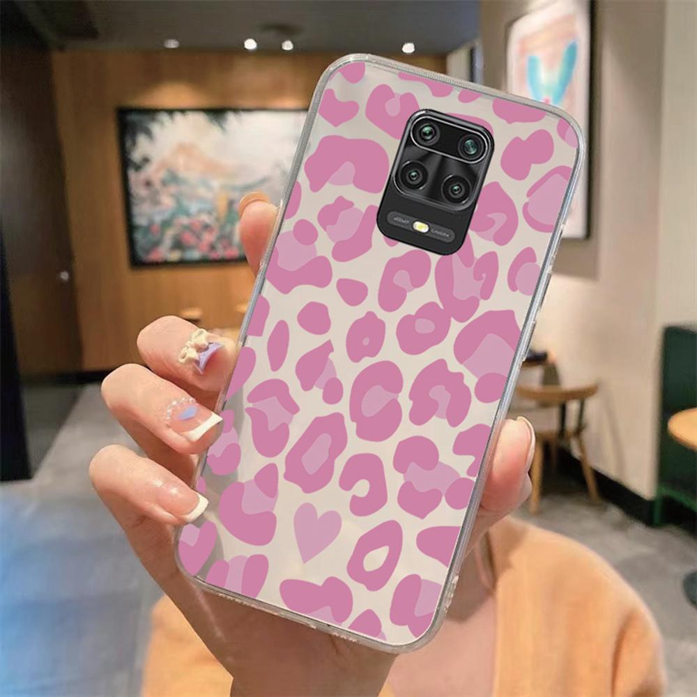 

White Leopard Print Phone Case For Xiaomi Redmi Note 9 10 11 12 8 Pro 10S 11S 9S 8T Artistic Marble Transparent Clear tpu Cover Redmi Note 10 4G