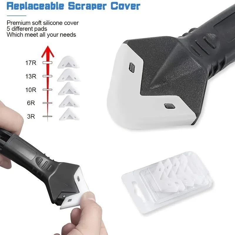 Silikon Schaber Abzieher Kleber Entferner Messer Verfugen Winkel Schönheit Riss Kelle Werkzeug Fugenkratzer Set 3in1 Multifunktional Zuhause