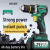 GREENER 21V Brushless Cordless Impact Drill CN plug (adapter included)