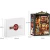 CRESYMME Miniature House Dollhouse Book Nook Kit Wooden DIY 3D Craft Christmas Decoration
