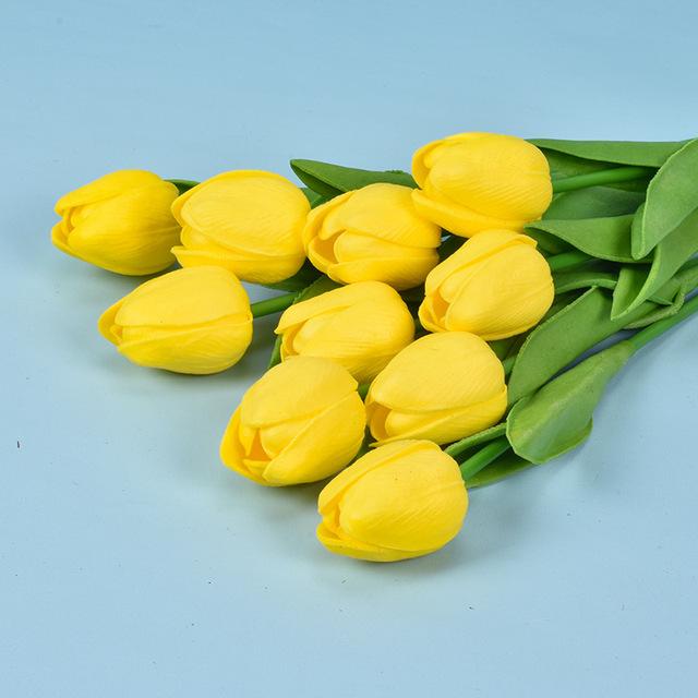 1pc Tulip Flower Real Touch Artificial Tulips Bouquet Pe Fake Flower For Wedding Decoration Flowers Home Garden Decorative 