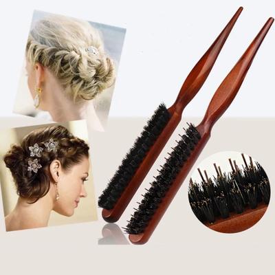 Spazzola per lo styling dei capelli con impugnatura ergonomica, lisciante, riutilizzabile, comoda, mini pettine arricciacapelli con setole, uso domestico