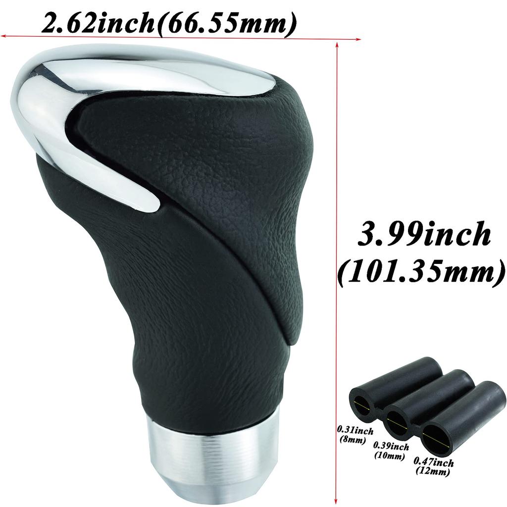 Abfer Car Shift Knob PU Shift Knob Replacement Universal Shift Pattern Parts Manual Car Interior (Black)