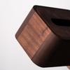Walnut Wood Tissue Box Elegant Luxury Creative Tissue Case Rectangular Aesthetic Napkin Box Home Dining Table Storage Boxes