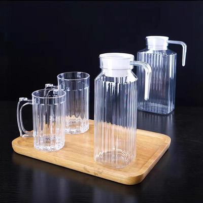 Caraffa Boccale Plastica Trasparente per Succhi e Bevande Fresche Per Frigorifero Cucina Contenitore per Bevande