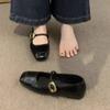 Premium Retro Mary Jane Shoes, Light Mouth Shoes, Autumn Flat-soled Women's Shoes with Skirts, Small Leather Shoes, Soft-soled Single Shoes