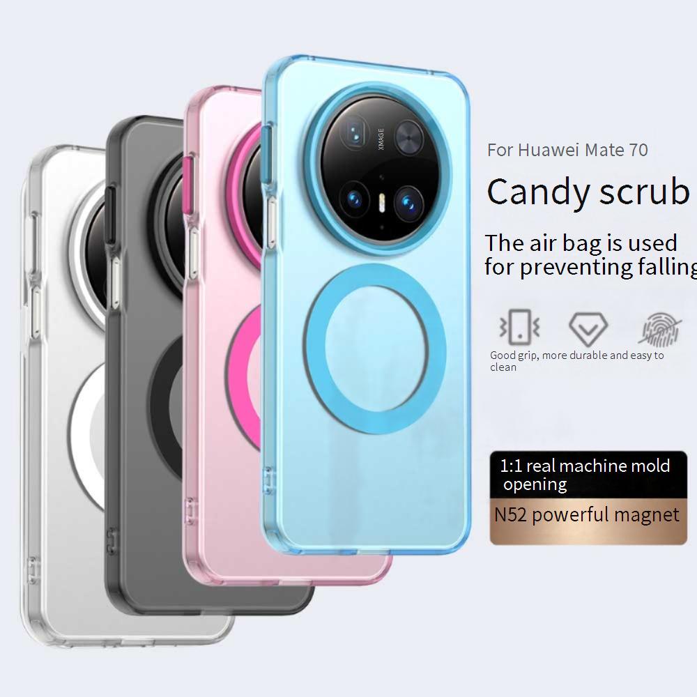 Magsafe Matte Phone Case For Huawei Mate 70 70 Pro 70 Pro+ Protective Case For Magnetic Wireless Charging Shockproof Back Cover