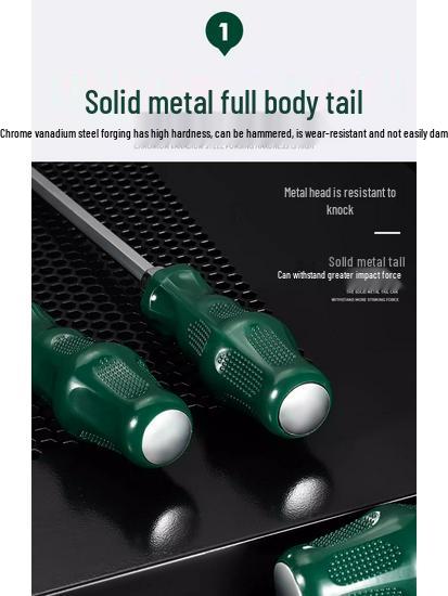 Durable One-Piece Magnetic Torx & Phillips Screwdriver and Pry Bar: High Hardness, Hammer-Ready Flat-Head Design