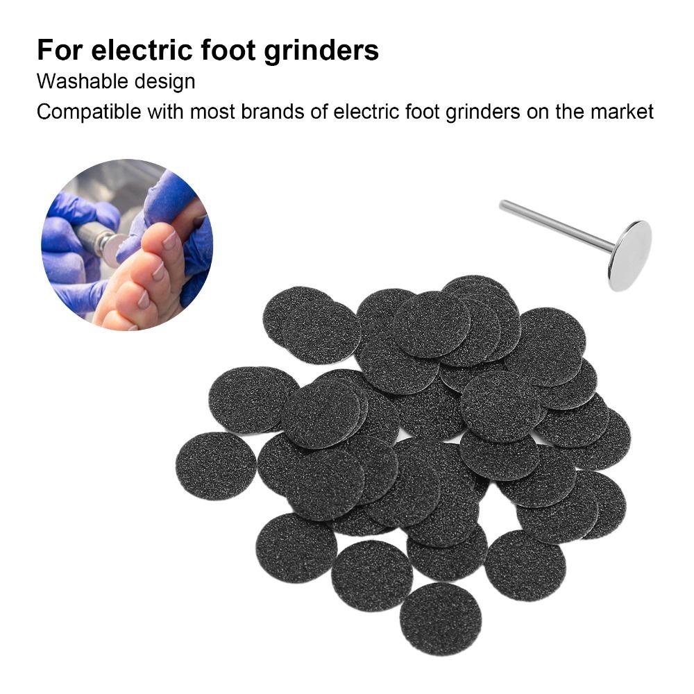 51pcs Round Shape Electric Callus Remover Discs Pedicure Tool Replacement Set Home Use Diameter 15mm