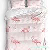 Rosa Flamingo Bettbezug im nordischen Stil Bettwäsche-Set Heimtextilien Bettdeckenbezug Kissenbezüge Schlafzimmer Doppelbettwäsche-Set Ohne Bettlaken