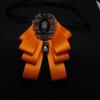 Hanbone Mens Formal Shirt With Multilayer Butterfly Bow Tie For Elegant Wedding Attire