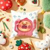 K-Kobito Z-Zukan Peach Cute Funny Cushion Cover Plush Fabric Soft Double-Sided Printed Sofa Warm Winter Home Gift Pillow Cover