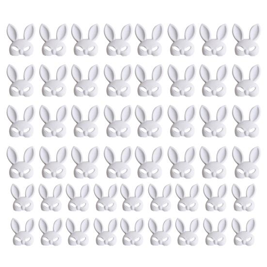 50Pcs DIY Easy To Apply Eco-friendly Ultra-Light Cartoon Bunny Nail Decoration Manicure Making Tools Nail Charms