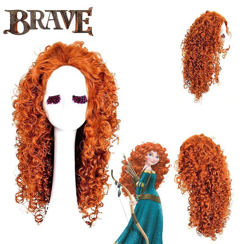 Merida Brave Cosplay Wig Long Curly Hair For Halloween Carnival Comic Con