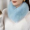 High-End Faux Fox Magnetic Neck Gaiter Winter Plush Light Luxury Scarf Men Women Thickened Warm Solid Color
