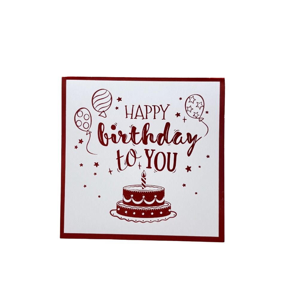 Fireworks Effect Happy Birthday Card Musical and Light Birthday Cake Postcards  Birthday Gift