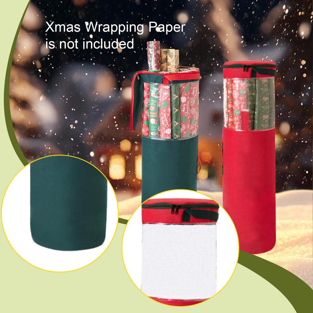Wrapping Paper Storage Bag Holds 24 Rolls Container Christmas Wrapping Paper Holder for Halloween DIY Craft Projects Festival