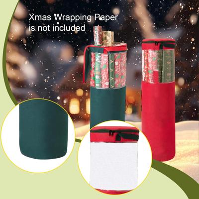 Wrapping Paper Storage Bag Christmas Wrapping Paper Holder Gift Wrapping Organizer for Christmas, Birthday, Halloween, Under Bed