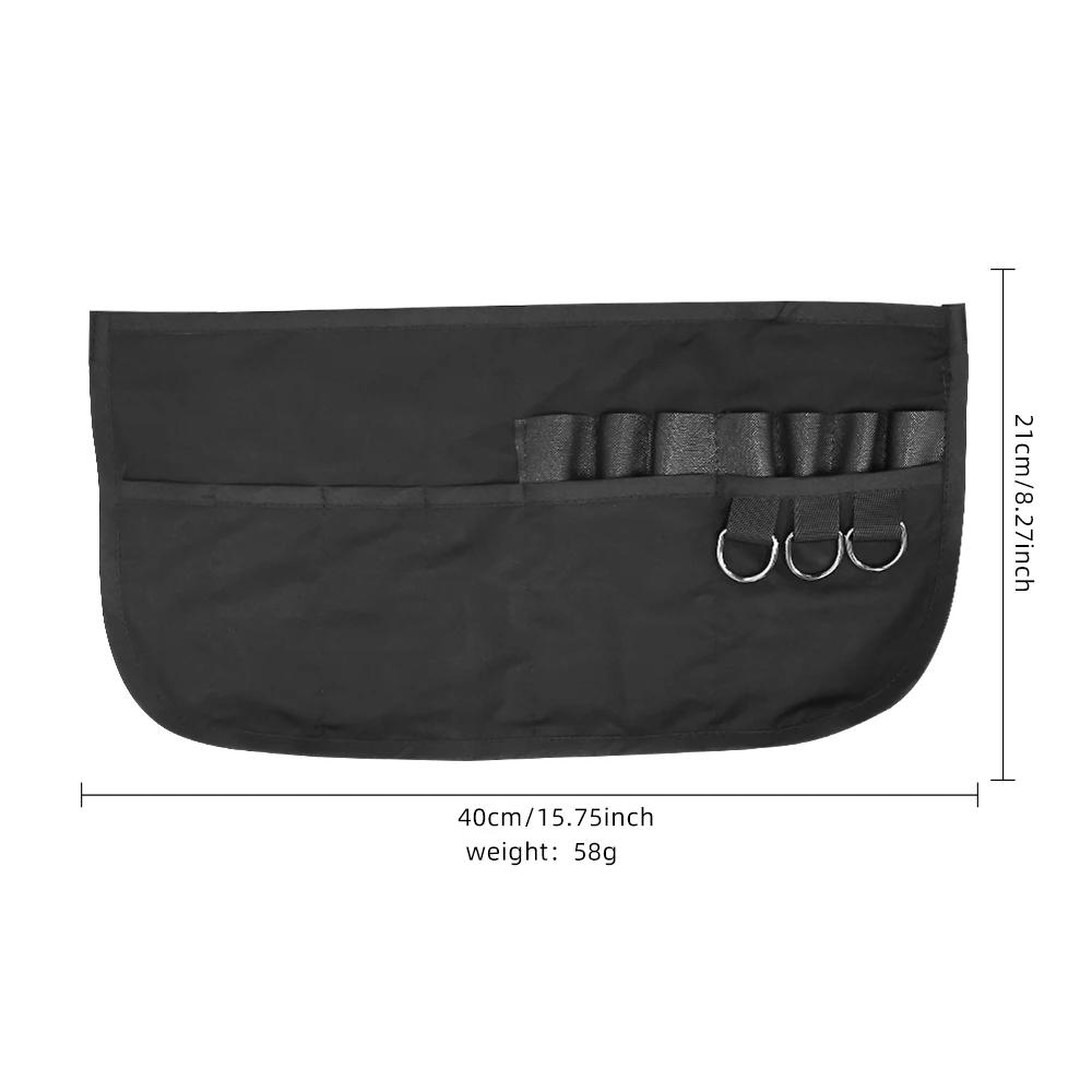 

Профессиональный косметический держатель для кистей, 2 ряда, сумка-фартук с ремнем для художника для женщин чёрный