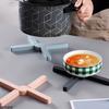 X-Shaped Foldable Tripod Mat Heat Resistant Plastic Table Mat Non-Slip Coaster for  Dishes High Quality Kitchen Accessorie