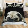 Cartoon Pug Dog Duvet Cover Set Comforter Cover Soft Bedding Set Full Size For Boys Girls Bedroom 2/3 Pieces With Pillow Shams