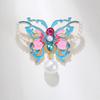 Broșă Emailată Fluture Stil Chinezesc Pandantiv Perlat Pictat Manual Design Elegant Simplu Accesorii Corsaj Cheongsam & Ace de Îmbrăcăminte