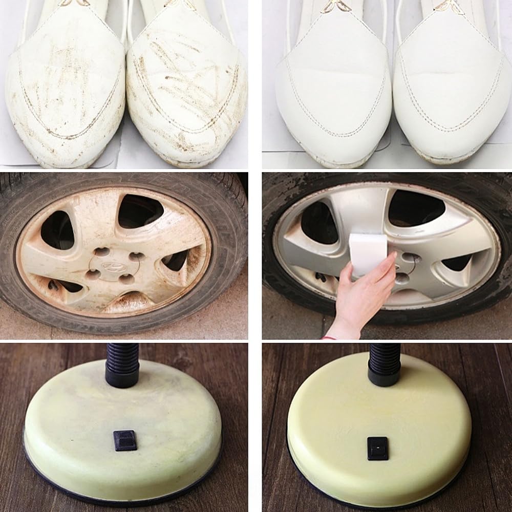 SUNNICE Melamine Sponge Set of Kitchen Removes Dirt with High Double Compression No Detergent For Commercial For Cleaning Water Oil Cleaning 10x6x2cm