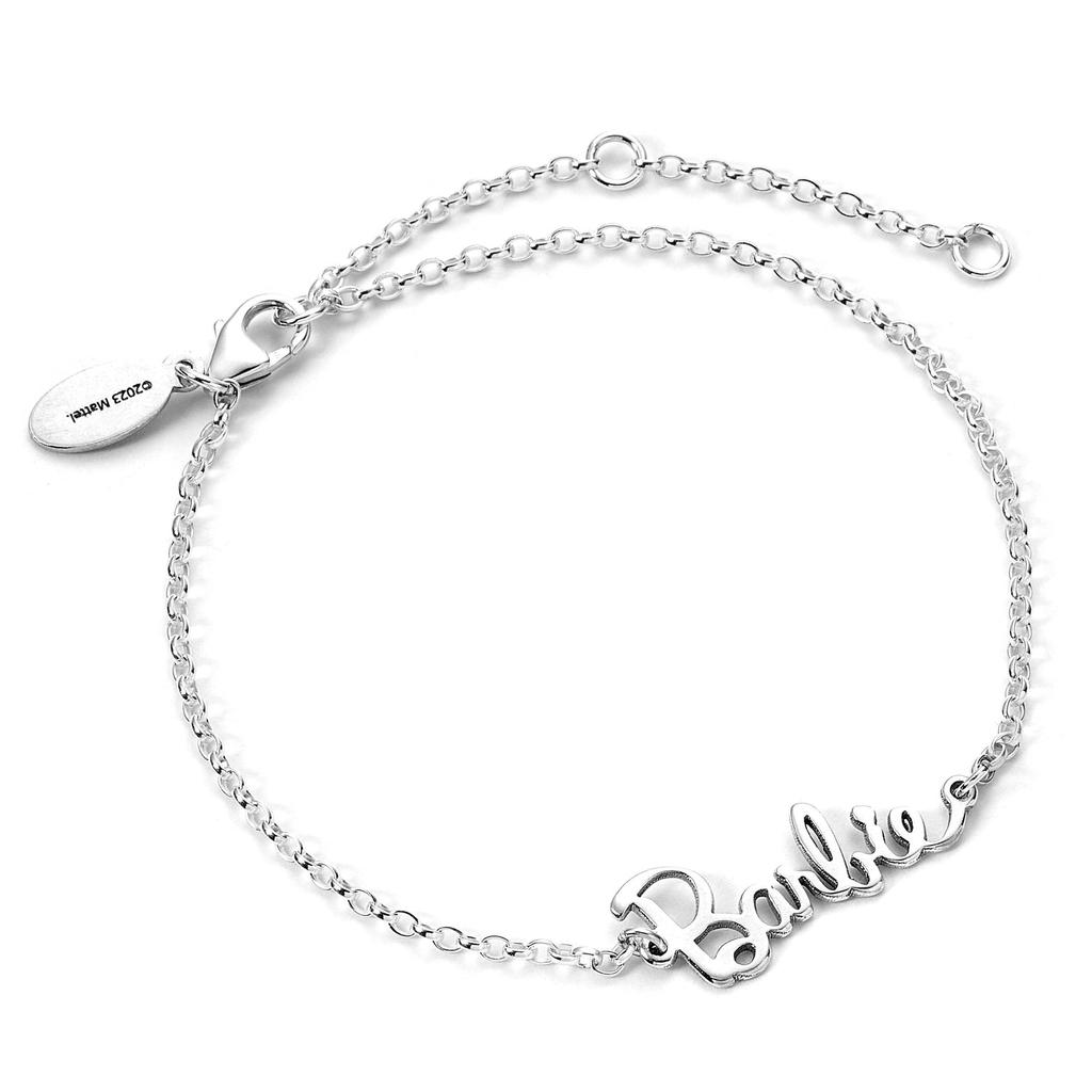 barbie Sterling Silver Name Logo Bracelet
