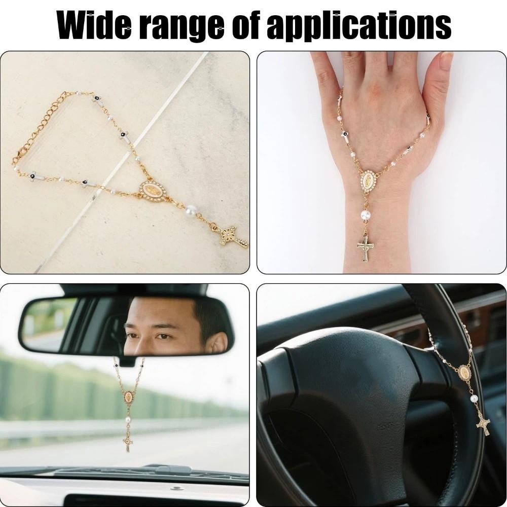 Adjustable Women's Hand Bracelet Bangle Prayer Bracelet Cross Pendant Bracelet  Gifts