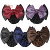 Tenfyer Femmes Pro Bow Barrette Pince à Cheveux Couverture Bowknot Chignon Snood Filet à Cheveux Accessoire de Cheveux