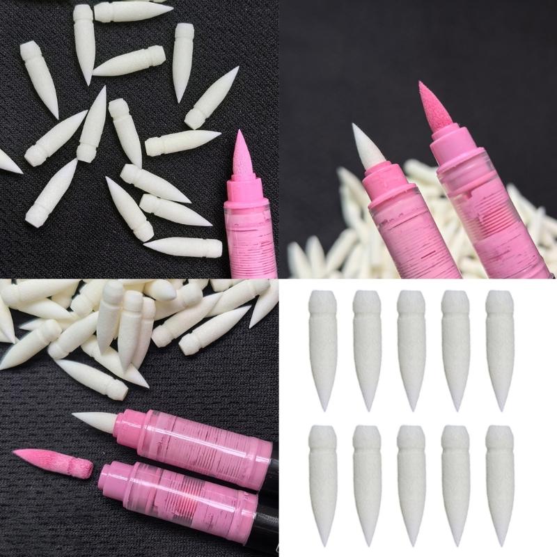 10Pcs Liquid Acrylic Paint Marker Brush Tip Soft Nylon Bristles Tip Acrylic Marker Replacement Tip For Artists Students