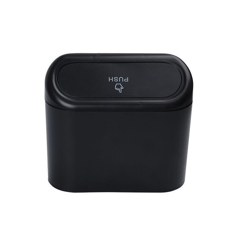 Practical Car Clamshell Trash Bin Hanging Vehicle Garbage Dust Case Storage Box AB Square Press Trash Auto Interior Accessories